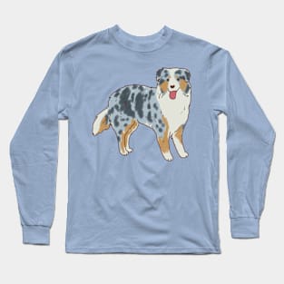 australian shepherd art Long Sleeve T-Shirt